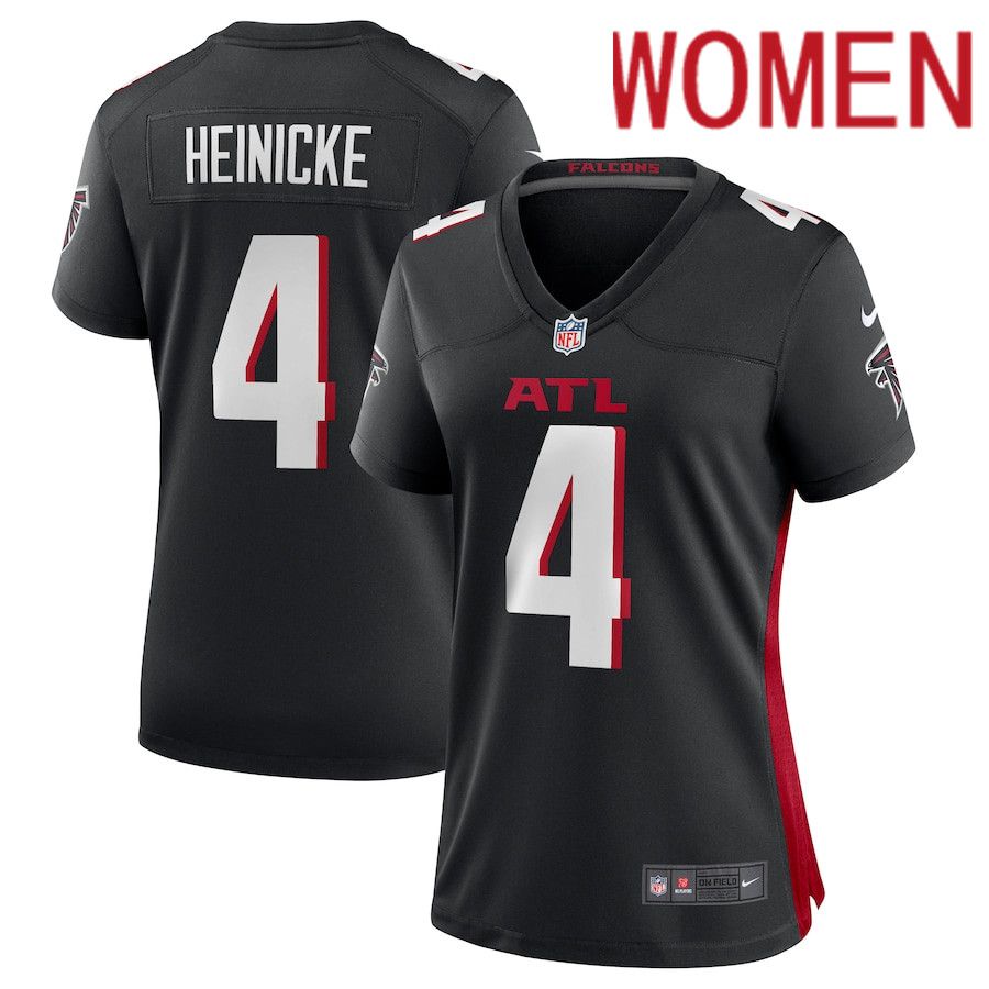 Women Atlanta Falcons #4 Taylor Heinicke Nike Black Game Player NFL Jersey->youth nfl jersey->Youth Jersey